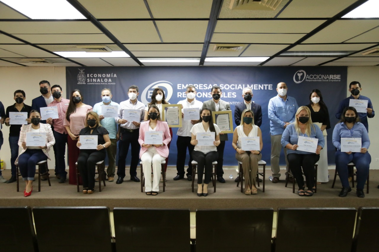 Entregan reconocimientos a Empresas Socialmente Responsables
