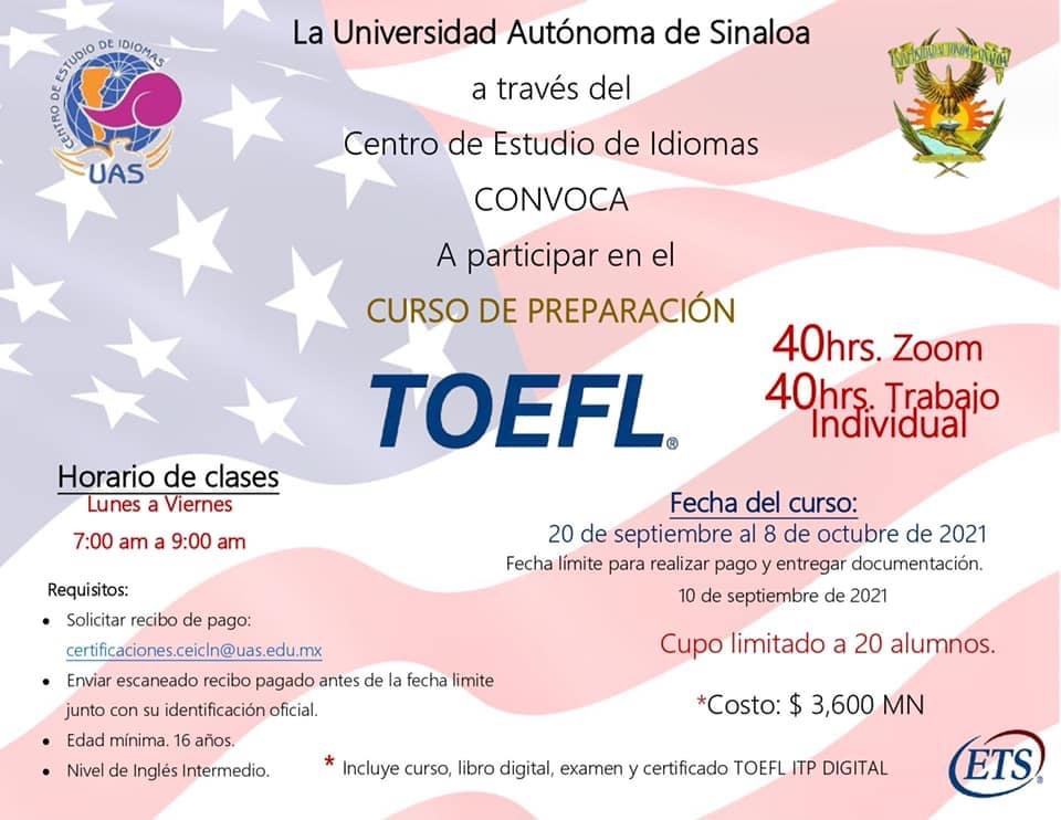 Ofrece el Centro de Estudio de Idiomas el curso de preparación TOEFL 2021