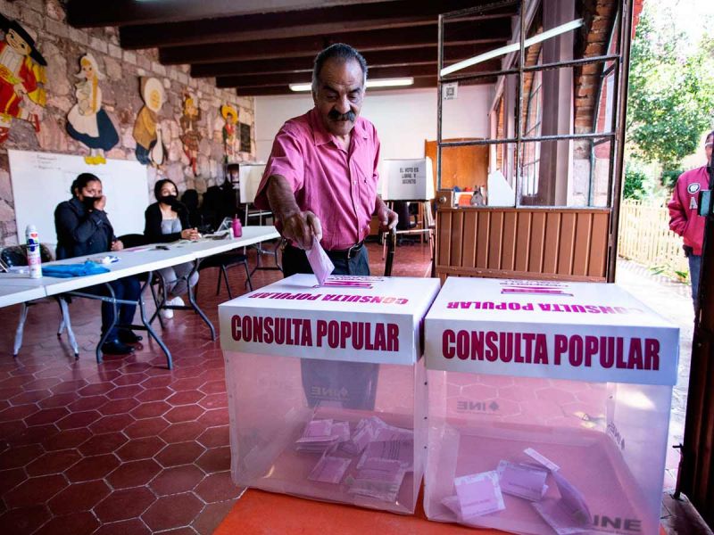 Instaladas, 93.04% de las casillas para consulta popular