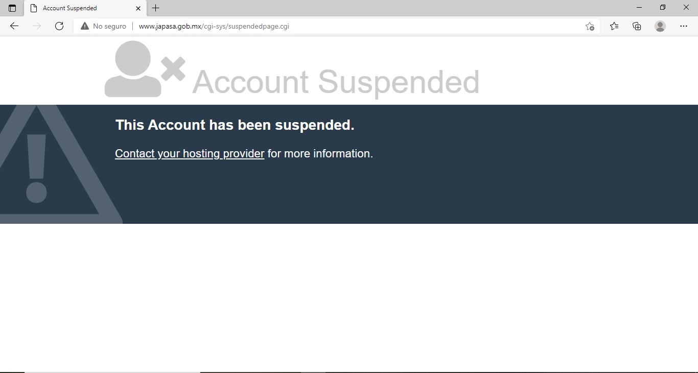 Suspendida temporalmente página web de Japasa