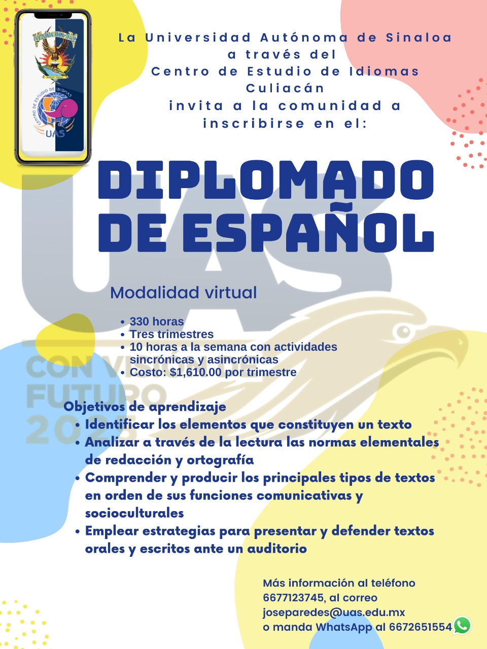 Invita el CEI a cursar el Diplomado en Español en modalidad virtual