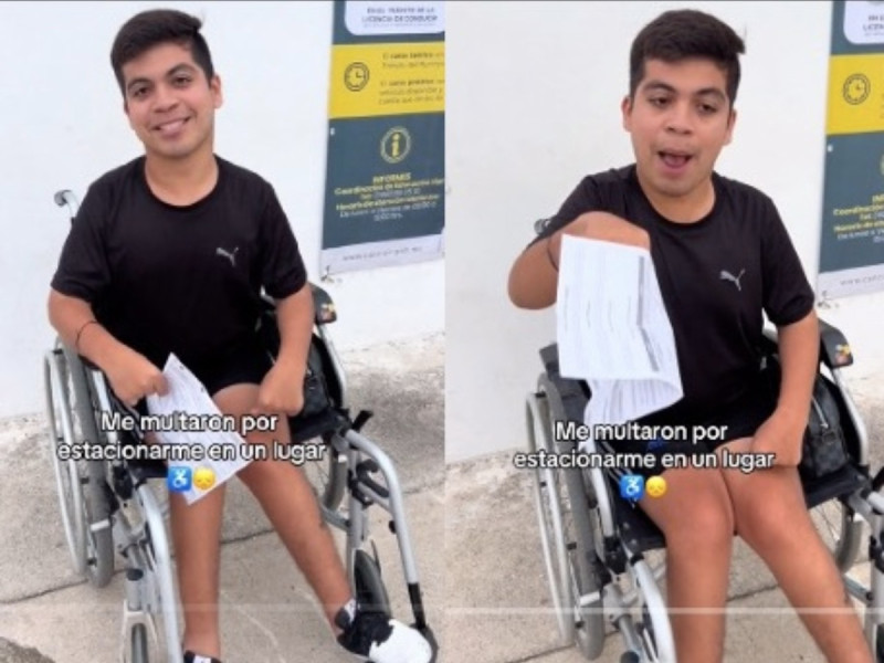 VIDEO: Multan a joven en silla de ruedas por estacionarse en un lugar ...
