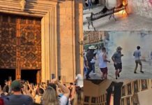 Manifestantes causan destrozos en Palacio de Gobierno de Michoacán (videos)