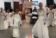 VIDEO | Mujeres celebran una fiesta usando sus vestidos de novia originales