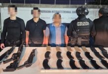 ¡Pedía ayuda! Rescatan a persona secuestrada y detienen a tres civiles con fusiles, cargadores y un auto robado en Culiacán