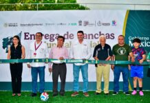 INAUGURAN DOS NUEVAS CANCHAS DE FÚTBOL 5 EN MOCORITO